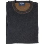 Dunkelblaue Unifarbene Casual Marvelis Rundhals-Ausschnitt Kaschmir-Pullover aus Wolle für Herren Größe XL 