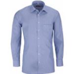 Blaue Gestreifte Langärmelige Marvelis Kentkragen Hemden mit Kent-Kragen aus Baumwolle für Herren 