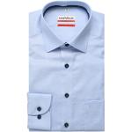 Reduzierte Blaue Langärmelige Marvelis Kentkragen Hemden mit Kent-Kragen aus Baumwolle für Herren Größe 3 XL 
