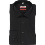 Schwarze Langärmelige Marvelis Kentkragen Hemden mit Kent-Kragen aus Baumwolle für Herren Größe 3 XL 