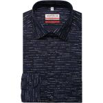Reduzierte Marineblaue Langärmelige Marvelis Kentkragen Hemden mit Kent-Kragen aus Baumwolle für Herren Größe XXL 