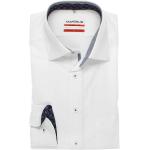 Reduzierte Weiße Unifarbene Langärmelige Marvelis Kentkragen Hemden mit Kent-Kragen aus Baumwolle für Herren Größe XXL 