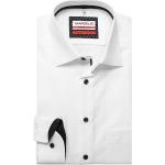 Reduzierte Weiße Langärmelige Marvelis Kentkragen Hemden mit Kent-Kragen aus Baumwolle für Herren Größe 3 XL 