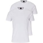Weiße Unifarbene Marvelis Rundhals-Ausschnitt T-Shirts aus Baumwolle für Herren Größe 3 XL 2-teilig 