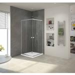 Silberne Marwell Duschschiebetüren matt aus Glas 