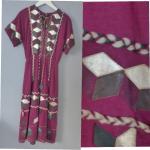 Olivgrüne Rauten Vintage Winterkleider mit Schnalle aus Leder für Damen Größe M für den für den Winter 