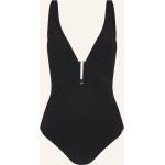 Schwarze Maryan Mehlhorn V-Ausschnitt Badeanzüge mit hohem Beinausschnitt aus Polyamid mit Bügel für Damen Größe M 