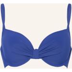 Blaue Maryan Mehlhorn Bikini-Tops aus Polyamid gepolstert für Damen Größe L für den für den Winter 