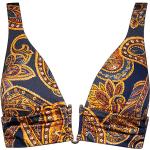 Marineblaue Ethno Maryan Mehlhorn Bikini-Tops aus Polyamid nahtlos für Damen 