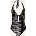 Reduzierte Cremefarbene Maryan Mehlhorn V-Ausschnitt Neckholder Badeanzüge mit Cutwork aus Polyamid ohne Bügel für Damen Größe M für den für den Winter 