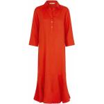 Orange Elegante Masai Maxi Leinenkleider aus Leinen für Damen Größe XXL 