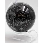 Reduzierte Schwarze Globen mit Weltkartenmotiv 
