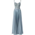 Blaue Bestickte Maxi Lange Abendkleider mit Strass für Damen Größe S 