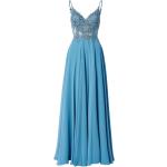 Blaue Maxi V-Ausschnitt Lange Abendkleider für Damen Größe XS 