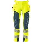 Gelbe Wasserdichte MASCOT Warnschutzhosen mit Reißverschluss für den für den Winter 