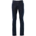 Dunkelblaue Hüftjeans & Low Waist Jeans mit Reißverschluss aus Denim für Herren Weite 29, Länge 32 