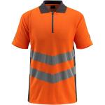 Orange Kurzärmelige Kurzarm-Poloshirts mit Reißverschluss für Damen Größe XXL 