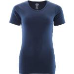 Pastellblaue V-Ausschnitt T-Shirts für Damen Größe M 