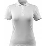 Weiße Kurzärmelige MASCOT Kurzarm-Poloshirts aus Baumwolle für Damen Größe M 