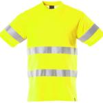 Gelbe MASCOT V-Ausschnitt T-Shirts für Herren Größe M 