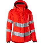 Rote Unifarbene Wasserdichte Atmungsaktive Stehkragen Winterjacken mit Kapuze für Damen Größe XXL für den für den Winter 