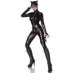 Schwarze Catwoman Masken für Damen Größe L 