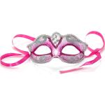 Pinke Buttinette Venezianische Masken mit Glitzer aus Satin für Herren 