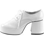 Weiße Maskworld Kostüm Schuhe mit Schnürsenkel Größe 45 mit Absatzhöhe über 9cm 