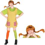 Grüne Maskworld Pippi Langstrumpf Faschingsperücken & Karnevalsperücken aus Baumwolle für Kinder 