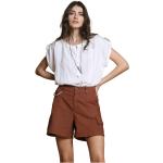 Braune MASON´S Cargo-Shorts & kurze Cargohosen mit Knopf aus Leinen für Damen Größe S 