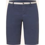 Dunkelblaue MASON´S Chino-Shorts mit Reißverschluss aus Baumwolle für Herren Übergrößen 