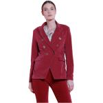 Reduzierte Rote Elegante MASON´S Samtblazer aus Baumwolle für Damen Größe S 