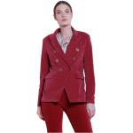 Reduzierte Rote Elegante MASON´S Samtblazer aus Baumwolle für Damen Größe XS 
