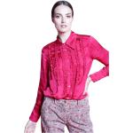 Reduzierte Pinke Elegante Langärmelige MASON´S Festliche Blusen mit Rüschen aus Viskose für Damen Größe L für den für den Herbst 