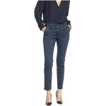 Reduzierte Marineblaue MASON´S Slim Fit Jeans aus Satin enganliegend für Damen Größe XL 