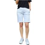 Weiße Casual MASON´S Chino-Shorts mit Reißverschluss aus Baumwolle für Damen Größe L 