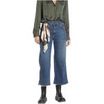 Reduzierte Marineblaue Loose Fit MASON´S Stretch-Jeans aus Satin für Damen Größe M für den für den Herbst 