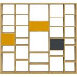 Anthrazitfarbene Moderne Pickawood Raumteiler lackiert aus Eiche Breite 0-50cm, Höhe 200-250cm, Tiefe 0-50cm 