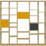Anthrazitfarbene Moderne Pickawood Raumteiler lackiert aus Eiche Breite 0-50cm, Höhe 200-250cm, Tiefe 0-50cm 