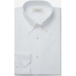 Weiße Langärmelige Button Down Kragen Herrenlangarmhemden aus Baumwolle Größe XS für den für den Winter 
