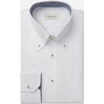Weiße Karo Langärmelige Button Down Kragen Herrenlangarmhemden aus Baumwolle Größe XS 