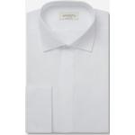 Weiße Langärmelige Kläppchenkragen Herrenlangarmhemden aus Baumwolle Größe XS für den für den Winter 