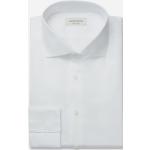 Weiße Langärmelige Herrenlangarmhemden aus Twill Größe XS für den für den Sommer 