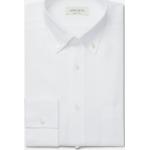 Weiße Langärmelige Button Down Kragen Herrenlangarmhemden aus Leinen Größe XS für den für den Sommer 