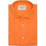 Orange Langärmelige Herrenlangarmhemden aus Spitze Größe XS für den für den Sommer 