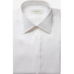 Weiße Langärmelige Herrenlangarmhemden aus Popeline Größe XS für den für den Sommer 