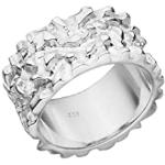 Weiße Skielka Designschmuck Ringe mit Herz aus Silber für Herren 