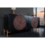 Schwarze Riess Ambiente Design Sideboards aus Massivholz Breite 150-200cm, Höhe 50-100cm, Tiefe 0-50cm 
