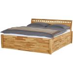 Bunte Betten mit Bettkasten aus Massivholz mit Stauraum 