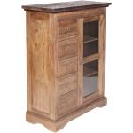 Braune Rustikale Möbel Exclusive Küchenschränke lackiert aus Massivholz mit Schublade Breite 50-100cm, Höhe 100-150cm, Tiefe 0-50cm 